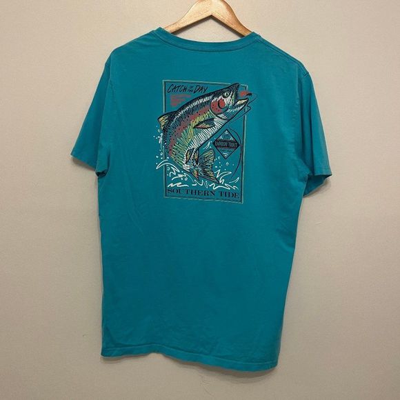 Southern Tide "Catch of the Day" Graphic T-Shirt Size L - Picture 2 of 4